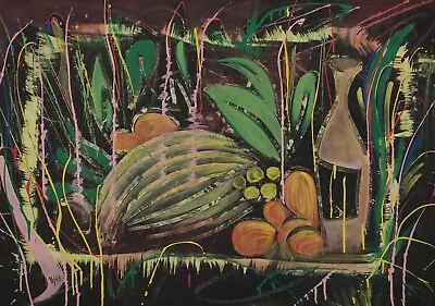 Painting Still Life Fruits Signed Moll • $644.90