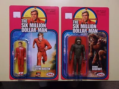 Zica Six Million Dollar Man Steve Austin Red Track Suit & Bigfoot 3 3/4” New • $165