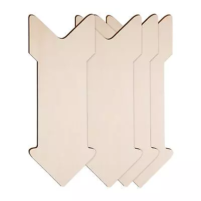 4x Unfinished Wood Sign DIY Writing Unpainted Ornaments Blank Arrows Plaque For • $20.52
