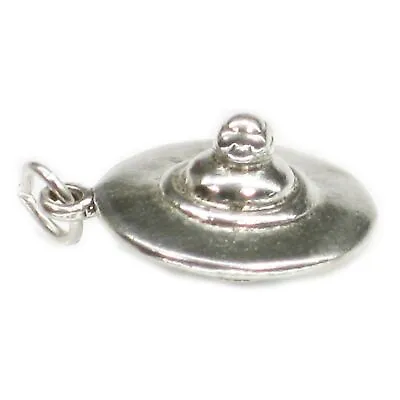 UFO Flying Saucer Sterling Silver Charm .925 X 1 UFOS Space Charms_ • $41.52