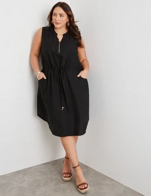 $33.23 • Buy Beme Zipped Detail Double Pocket Dress Womens Plus Size Clothing  Dresses Mini