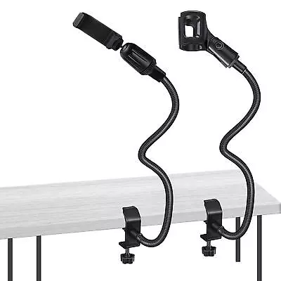 Microphone Stand Flexible Gooseneck Desk Mic Holder Microphone Arm Clamp • $20.32