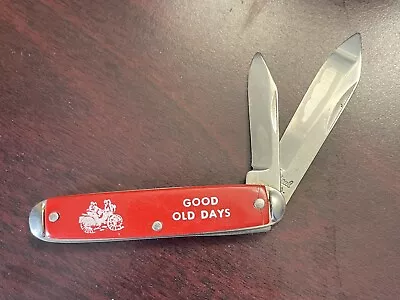 Vintage The Ideal GOOD OLD DAYS Advertising 2 Blade Pocket Knife USA • $8