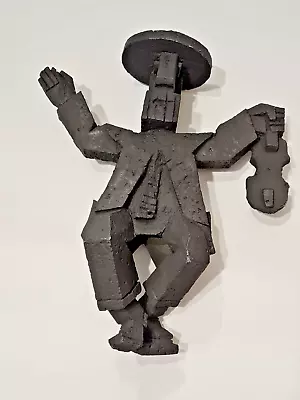 Frank Meisler (1929-2018) Dancing Chassidic Viloin Jewish Aluminum Sculpture • $599