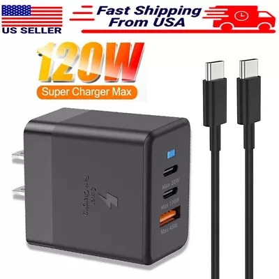 Super Charger PD Max 120W Fast Wall Charger Block For Samsung S24 S23 S22 Ultra • $5.99