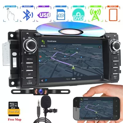 Car Radio Stereo DVD GPS Player Fr Jeep WRANGLER UNLIMITED GRAND CHEROKEE+US MAP • $179.90