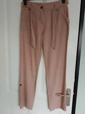 Vanilla Sands Ladies Linen Mix Trousers - Size 8 • £5.50