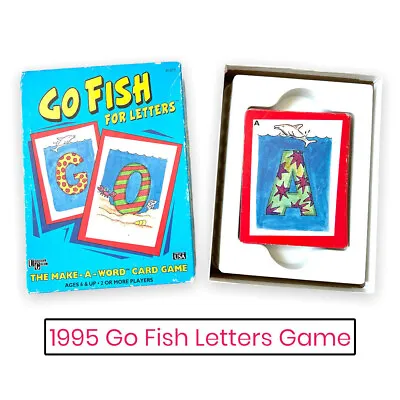 1995 Go Fish For Letters Make A Word Card Game University Games • $9.99