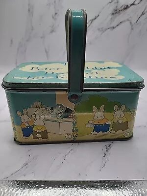 Vintage  The Peter Rabbit Basket For Kiddies  Tindeco Candy Tin Easter Decor • $74.95