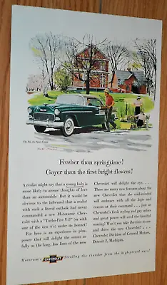 ★1954 Chevy Bel Air Sport Coupe Original Vintage Advertisement Print Ad 54 • $11.99