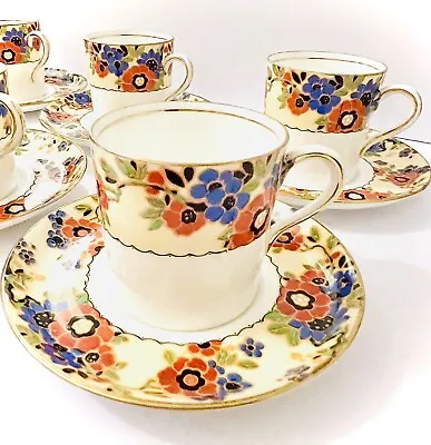 £49.99 • Buy Set Of 6 Aynsley Bone China Coffee Cans - Cups And Saucers - Demitasse