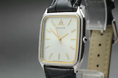 [Exc+5] SEIKO CREDOR 7771-5030 Elegant Vintage Men's Watch Tank Shape From Japan • $334.70