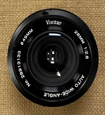 Vintage Vivitar Auto Wide Angle 28mm 1:2.8 No 28913133 Lens • $30