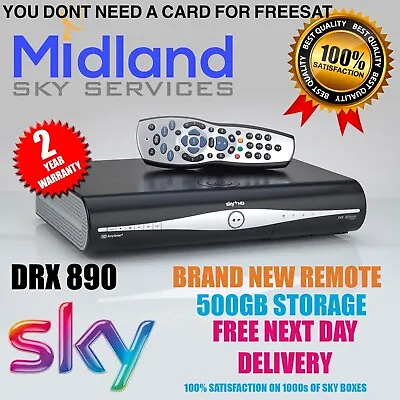 £31.99 • Buy Sky + Plus Hd Box 500gb Slim Line Receiver/recorder With Remote And Power Cable!