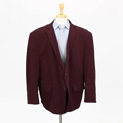 J. Ferrar 56S Purple Sport Coat Blazer Jacket Solid 2B Cotton • $49.99