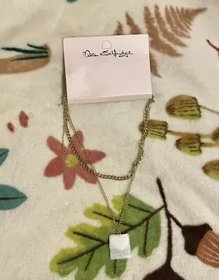 Brand New Miss Selfridge Gold Double Chain Layered Heart Drop Necklace Cute Gift • £8