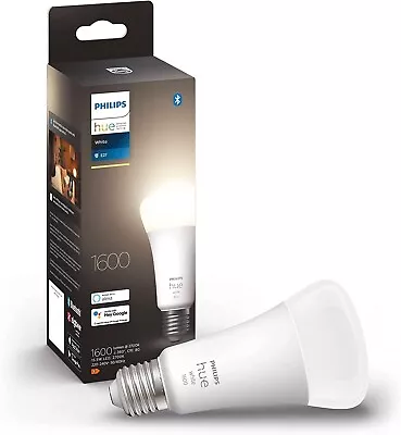 Philips Hue White A67 High Brightness 100W 1600 Lumens Smart Bulb With E27 Fitti • $53.99