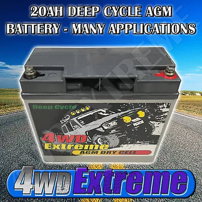 20ah 21.4ah 12v Agm Deep Cycle Battery Suit Mant App Same Size As 18ah - Dp20 • $66