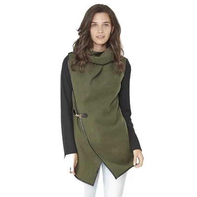 £10 • Buy Quiz  Ladies Wrap Over Cape Long Sleeve Buckle Hatch Clasp Drape Cardigan...
