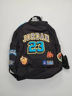 Nike Backpack One Size Black Air Jordan Patch Basketball School Bag Outdoors • $44.99