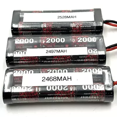 EP 2000mah 7.2v NiMH Battery 3pcs  Tamiya Plugs Kyosho OZRC • $19.27