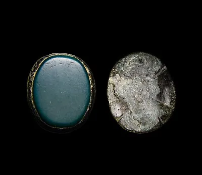 EXCEEDINGLY RARE Hellenistic Jewel Jewelry Jade Gemstone In Silver Capsule • $209.10