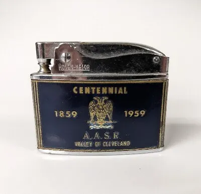 Vintage Masonic A.A.S.R. Valley Of Cleveland 1859-1959 Centennial Lighter Rosen • $17.95