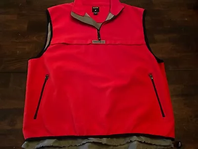 Vintage Nautica Competition Fleece Pullover Windbreaker Vest ( Mens Large ) Red • $19.20