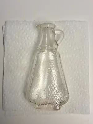  Vintage Owen -iIlinois Clear Glass Co Vinegar Oil Cruet Decanter Bottle • $5