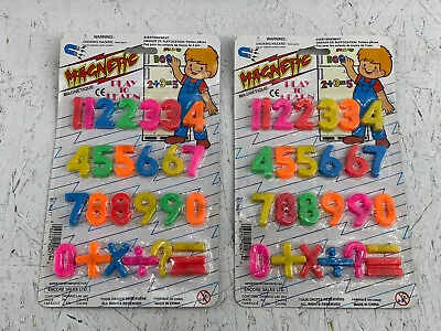 Vintage NIP Magnetic Alphabet Letters & Numbers Play To Learn Colorful Magnets • $13.59