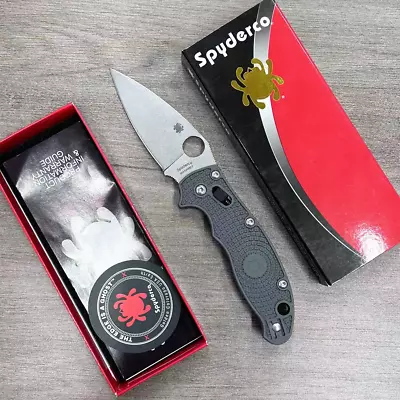 Spyderco MANIX 2 LIGHTWEIGHT FRCP GRAY MAXAMET C101GY2 Folding Knife • $124.99