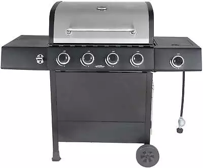  4-Burner Propane Gas Grill With Side Burner Stainless Steel & Black • $214.80