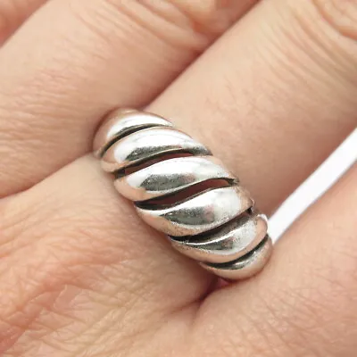 925 Sterling Silver Vintage Kabana Twisted Ring Size 8.25 • $29.95