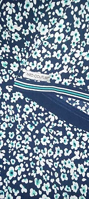 2 Med Couture Prints Scrub Tops 3xl Floral And Navy Blue #8506 And #8579 • $12