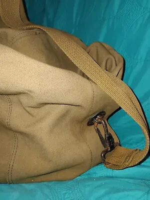 Vintage Military  Duffle Bag US Canvas Army Green Carryall Sack  • $19.99