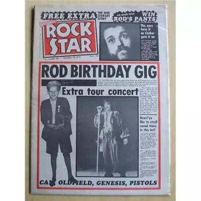 Rod Stewart Rock Star Magazine December 18 1976 Rod Stewart Cover Uk • £12