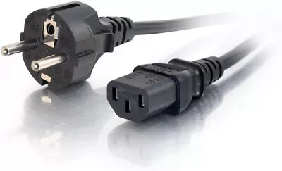 2M IEC Mains Power Lead For Monitor PC Kettle C13 Cable EU 2 PIN C13 Euro Plug • £0.99