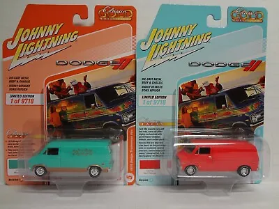 Johnny Lightning 1976 Dodge Tradesman Van Set Of 2 JLCG026 - 1:64  • $13.98