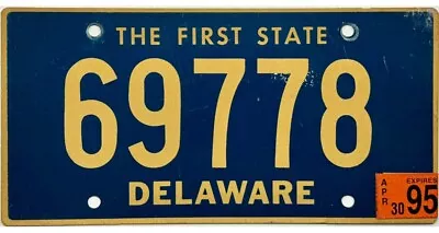*BARGAIN BIN*  1995 Delaware License Plate #69778 • $9.99