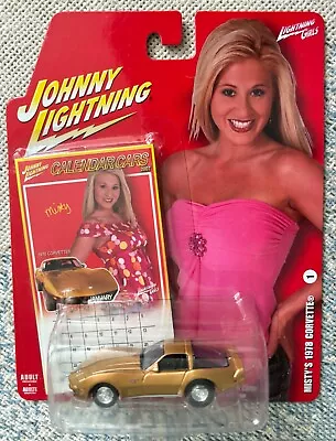 JOHNNY LIGHTNING 2007 CALENDAR CARS JANUARY MISTYS 1978 CORVETTE Gold • $11