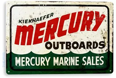 TIN SIGN Mercury Outboard Motors Retro Boat Motor Engine Metal Sign Decor C608  • $10.25