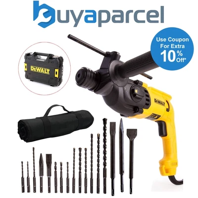 £113.99 • Buy Dewalt D25033 240v SDS+ SDS Plus Hammer Drill 3 Mode 710w + 17PC SDS Chisel Set