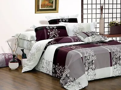 Queen Size Daisy Cotton Bedding Set: 1 Duvet Cover + 2 Shams + 2 Cases (b1957) • $23.99