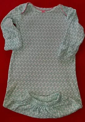 0-3month Baby Girl Nightie Nightdress  Easy Changing Elasticated Hem Soft Cotton • £6