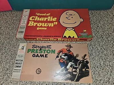 2 Vintage Board Games1971 Charlie Brown1960's Sergeant Preston Game • $35