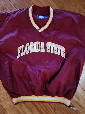 Vintage Florida State Seminoles Starter Jacket Size LARGE • $47.31