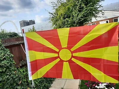 MACEDONIA FLAG 5  X 3 Ft Polyester . International Macedonian Flag.  • £4.95