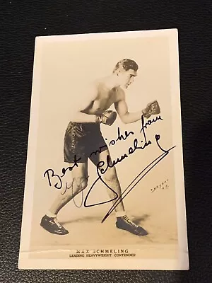 Rare 1930 Max Schmeling Signed Postcard With Vintage Boxing Autograph JSA LOA • $199.99