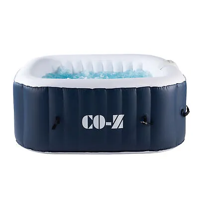 CO-Z Portable Square 120Air Jet Inflatable Hot Tub Spa 4 Person W Cover And Pump • $349.99