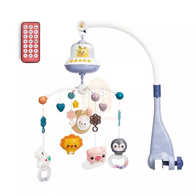 Baby Musical Bed Bell Nursery Kid Crib Mobile Cot Music Box Rattle Toy LED Light • $35.56